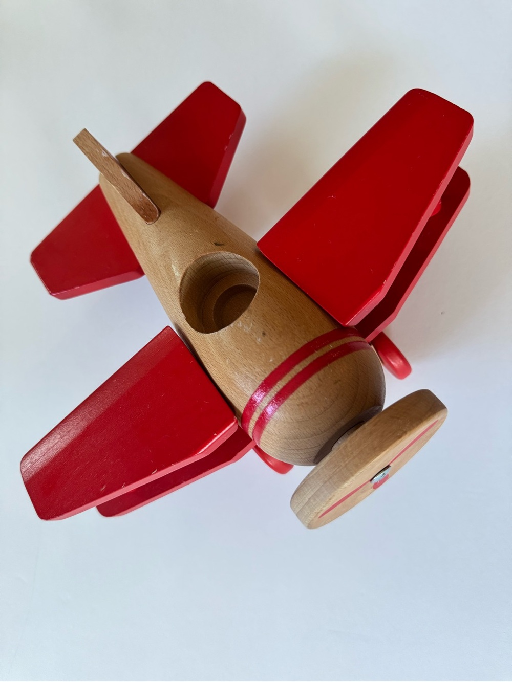 Hearth & and Hand Magnolia Childrens Wooden Toy Airplane Red Wood Plane Target